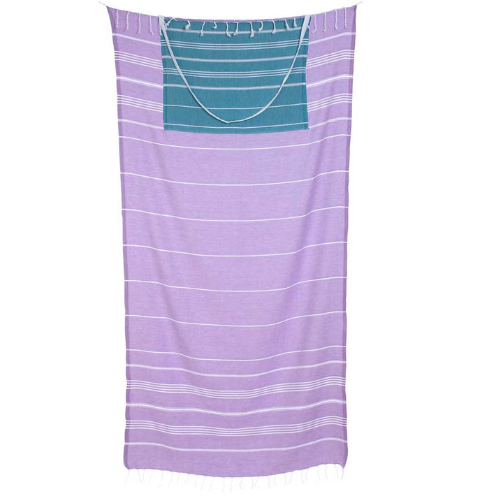 Turkish Beach Bath Towels Quick Dry Wholesale Peshtemal 100% Organic Cotton Pestemal Convertible Bag