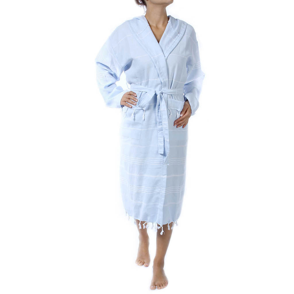 Men's women's Unisex bathrobes 100% Turkish cotton super absorbent quick dry light weight custom logo embroidered peshtemal changing robe