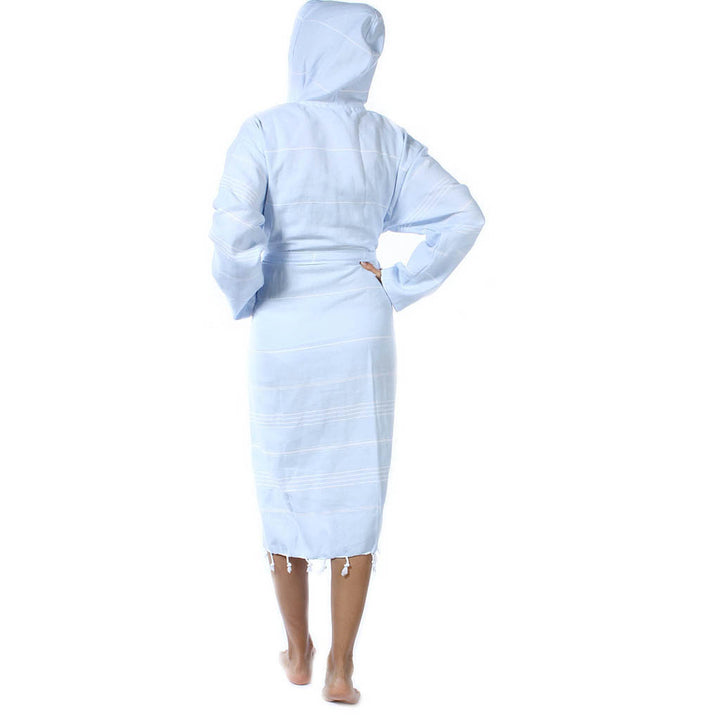 Men's women's Unisex bathrobes 100% Turkish cotton super absorbent quick dry light weight custom logo embroidered peshtemal changing robe