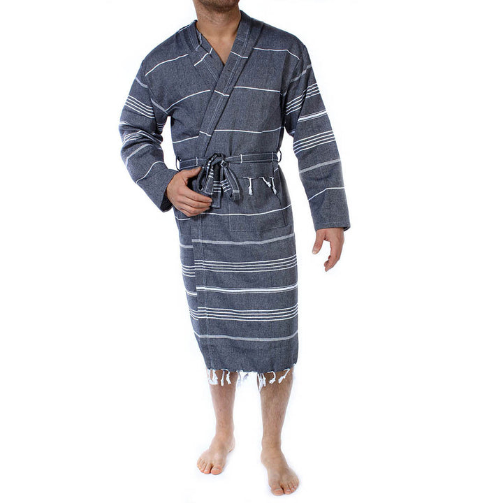 Men's women's Unisex bathrobes 100% Turkish cotton super absorbent quick dry light weight custom logo embroidered peshtemal changing robe