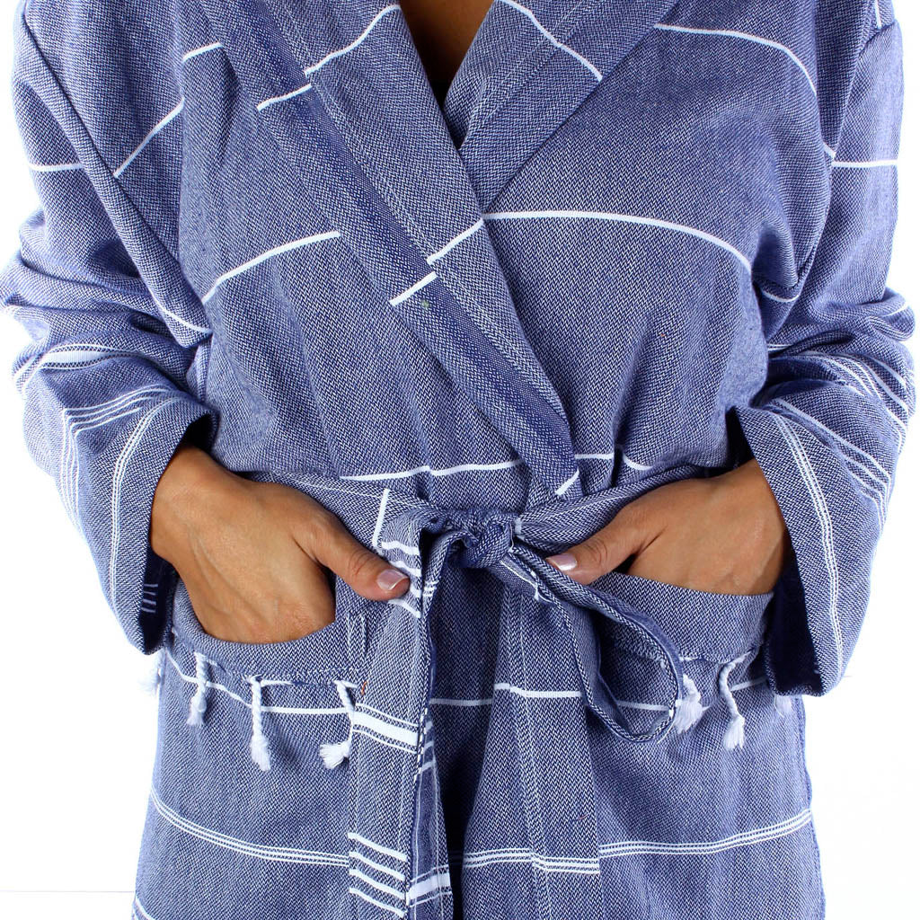 Men's women's Unisex bathrobes 100% Turkish cotton super absorbent quick dry light weight custom logo embroidered peshtemal changing robe