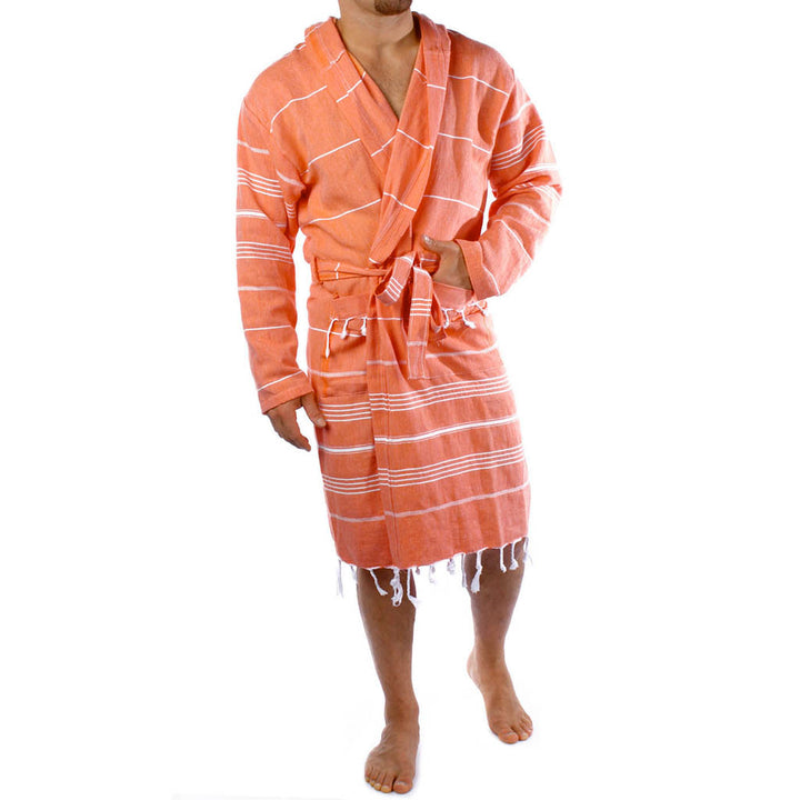 Men's women's Unisex bathrobes 100% Turkish cotton super absorbent quick dry light weight custom logo embroidered peshtemal changing robe