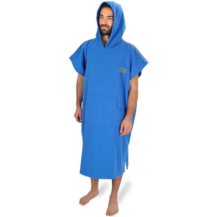 Pestemal Hooded Bathrobes Beach Poncho Unisex Double Face Cotton Terry Cloth Robe with Pockets One Size Fit All