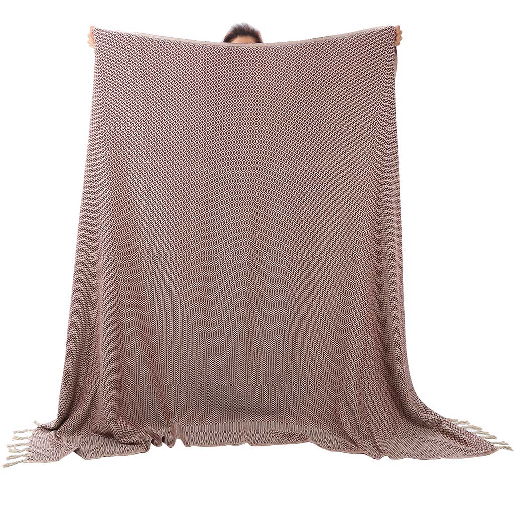 Wholesale custom throw blankets 100% Turkish cotton cozy comfy throws for bed sofa home decor beach picnic lightweight