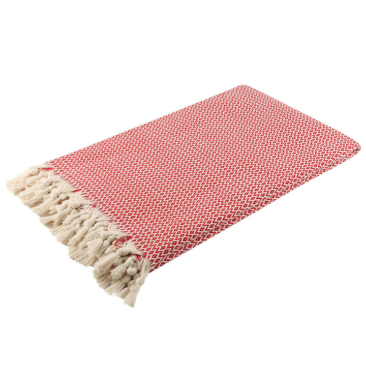 Wholesale custom throw blankets 100% Turkish cotton cozy comfy throws for bed sofa home decor beach picnic lightweight