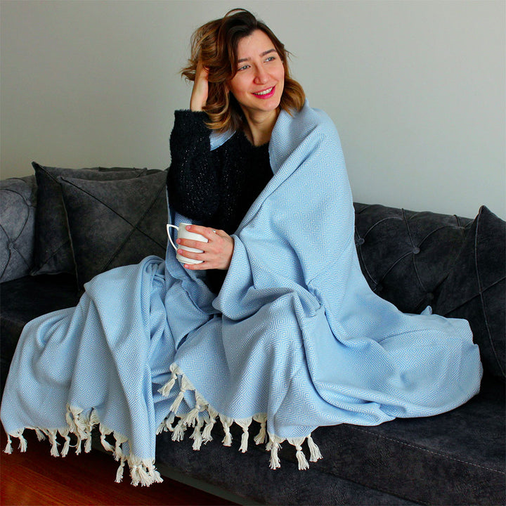 Elmas Throw Blanket - Hand Loomed