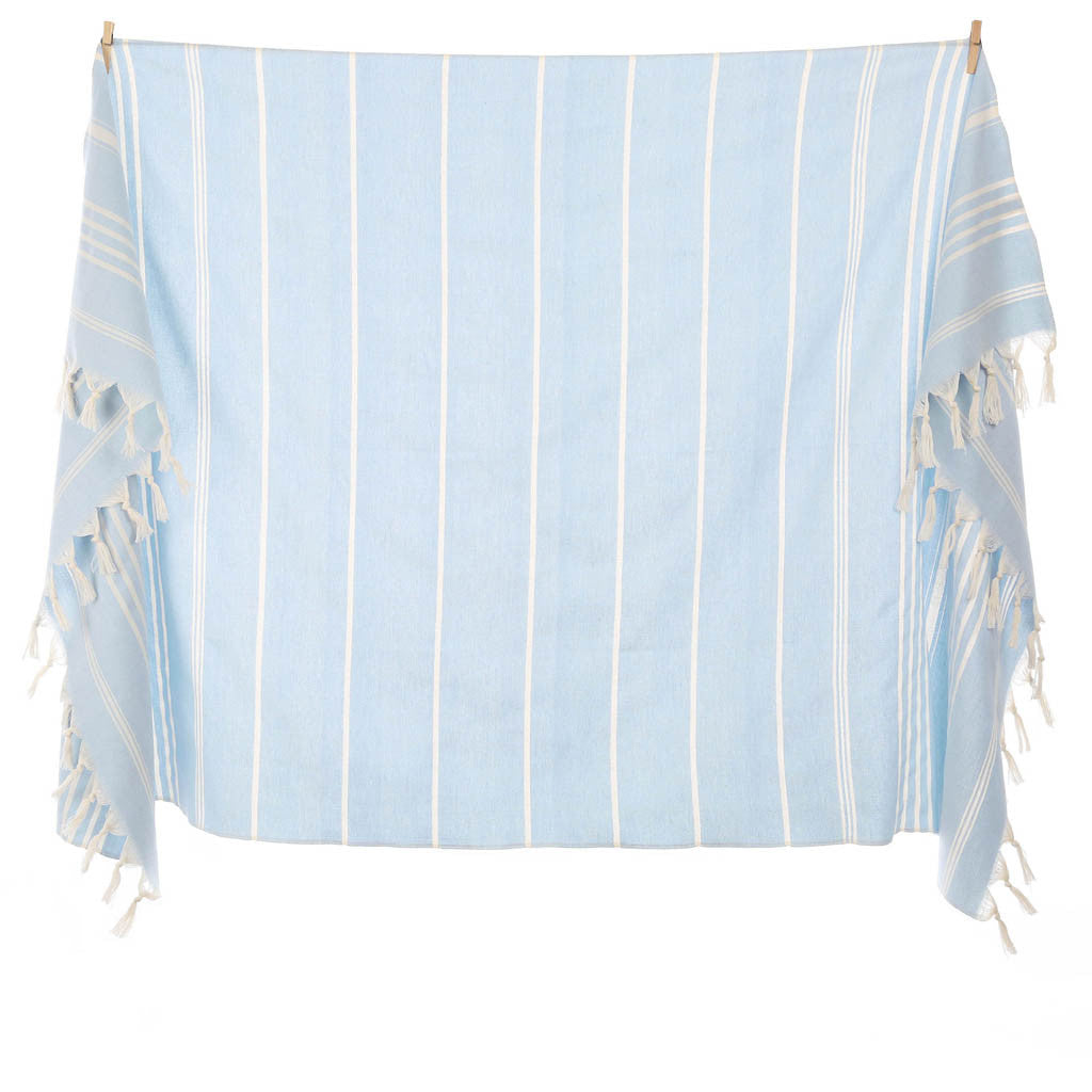 Blue Turkish Beach Towel Sultan – Puskul Textile